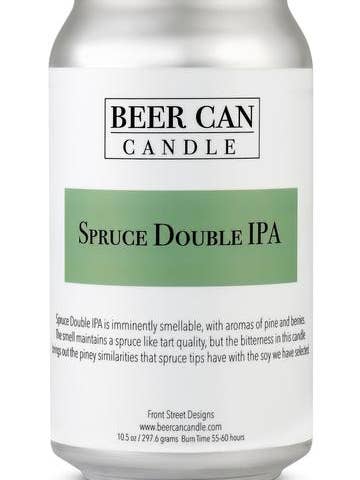 Beer Can Candle Original Scent - Spruce Double IPA for wholesale by Front Street Designs