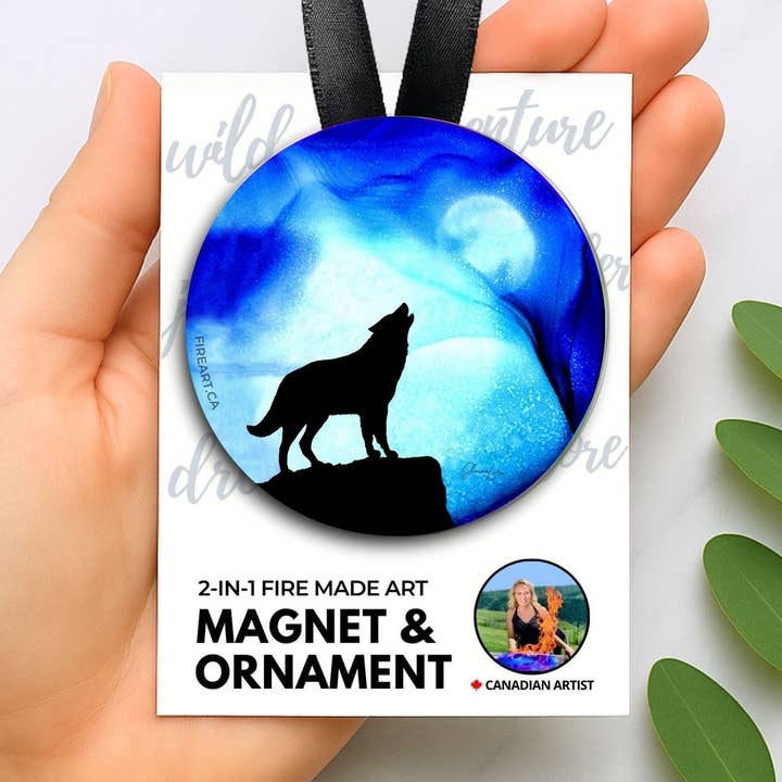 Promesses au Clair de Lune - Aimant/Ornement 2-en-1 - Lot de 6 ou 12 pour la vente par Fire-Made Art