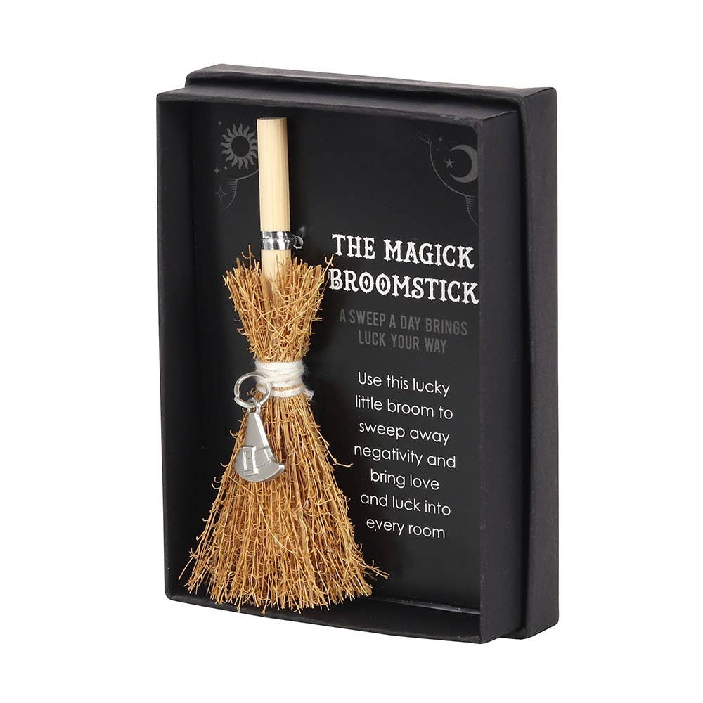 Something Different Wholesale - Wholesale Decorative Tabletop Object - Witch Hat Mini Magick Halloween Broomstick1