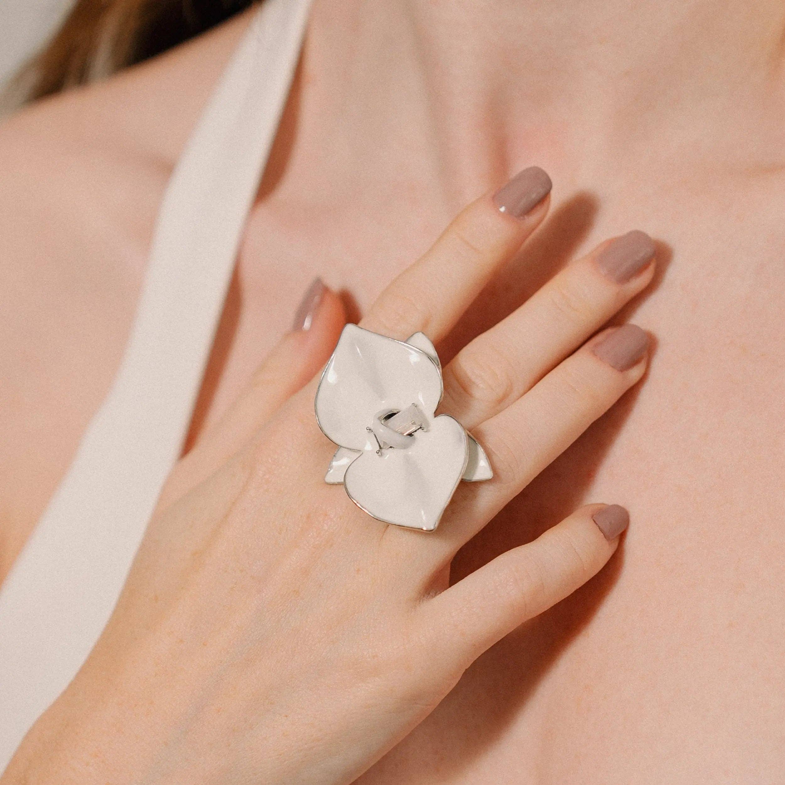 PHOEBE´S - Wholesale Cocktail/gelegenheidsring - Bloemenring, Orchidee Ring, Hedendaagse Sieraden5