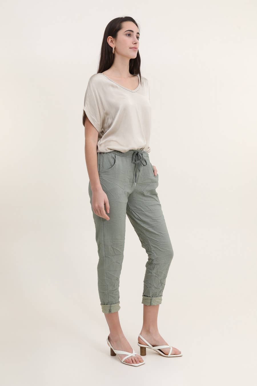 LINEN & COTTON HOUSE – wholesale Pants – Women's – 77312 WRINKLED PANTS WITH LARGE POCKETS72
