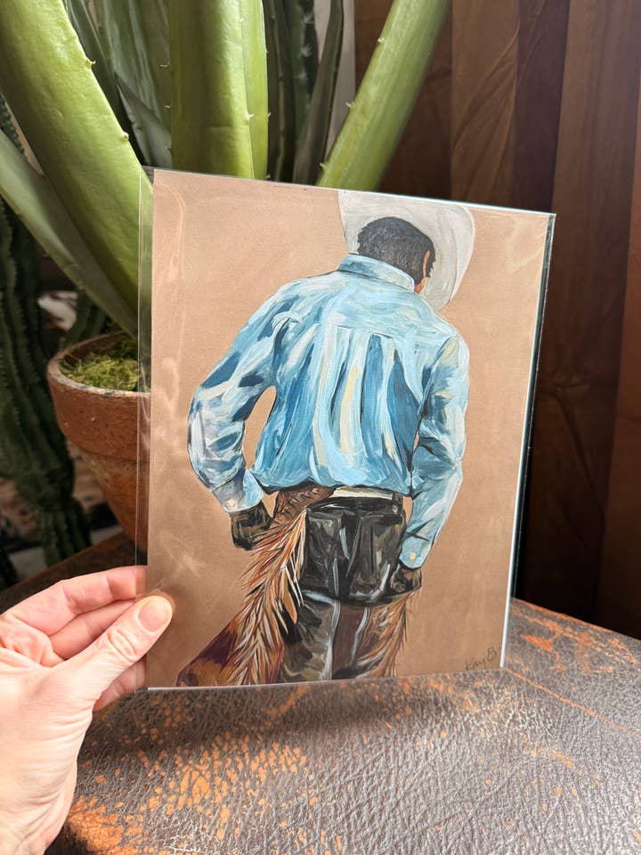 Print of Cowboy Painting | 5x7, 8x10 or 11x17 for wholesale by You're Golden Co.