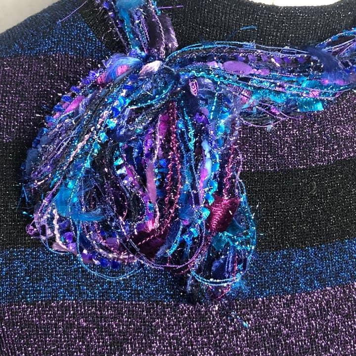 Scarves of Westwood - Wholesale Scarf - Women's - LaPetite Turquoise & Purple Infinity Scarf - Handmade