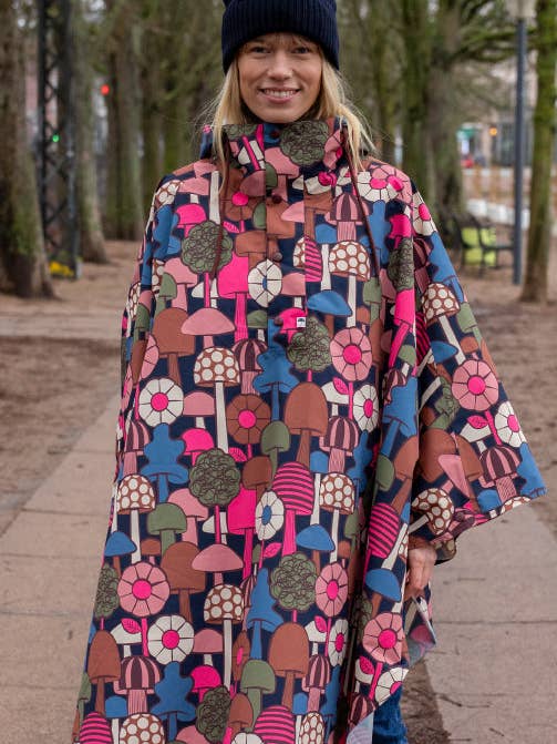 Danefae København - Wholesale Raincoat – Women's - Danebodil Rainponcho Dk Navy MYCOLOGY9