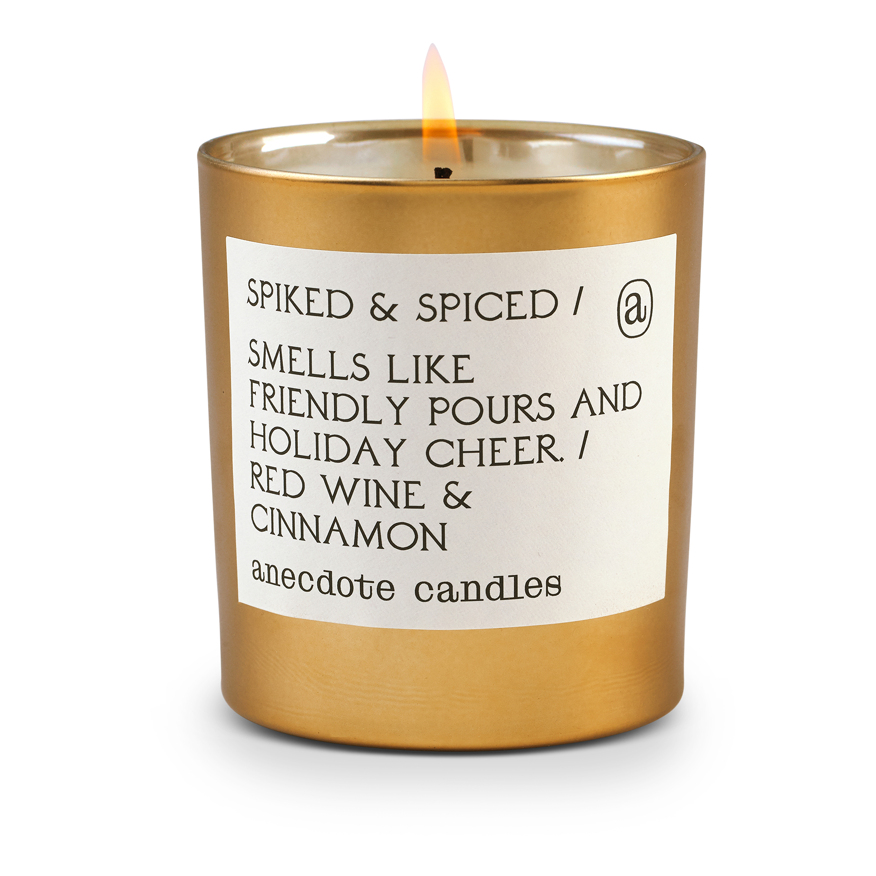 Anecdote Candles - Wholesale Jar/Filled Candle - Spiked & Spiced (Red Wine & Cinnamon) Gold Tumbler Candle0