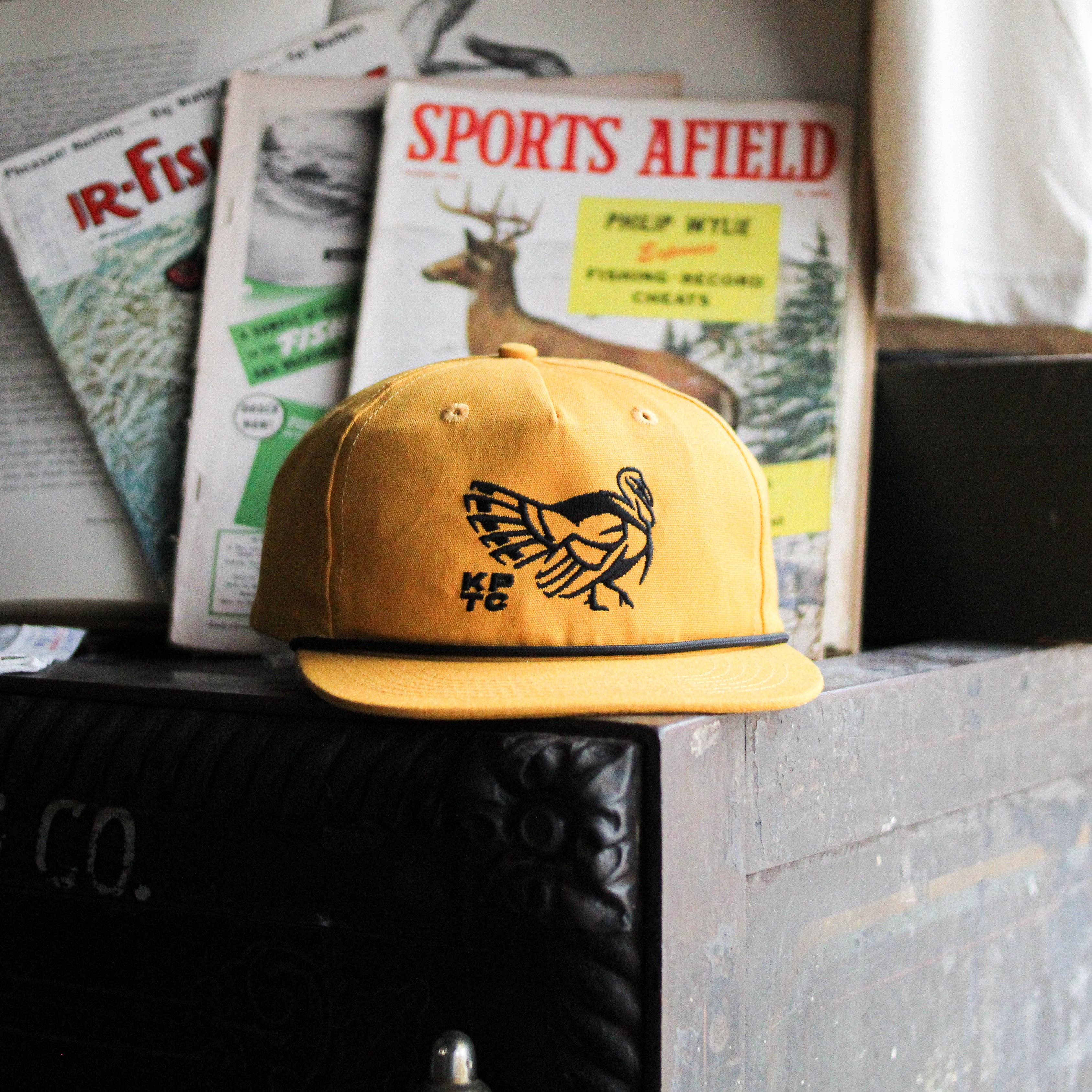 Knotted Pine Trading Co. - Vente Casquette à visière plate – homme - Geo Turkey - Chapeau en corde - Moutarde0