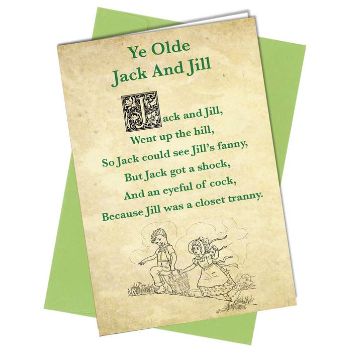 #8 Jack and Jill for wholesale by Close to the Bone Greeting Cards and Gifts