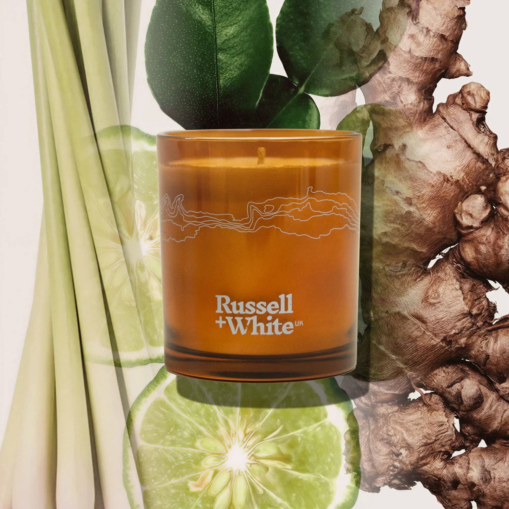 Russell + White - Wholesale Jar/Filled Candle - Eastern Garden 250g Scented Soy Candle1