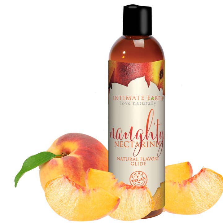 Naughty Peaches Natural Flavors Glide for wholesale by Intimate Earth