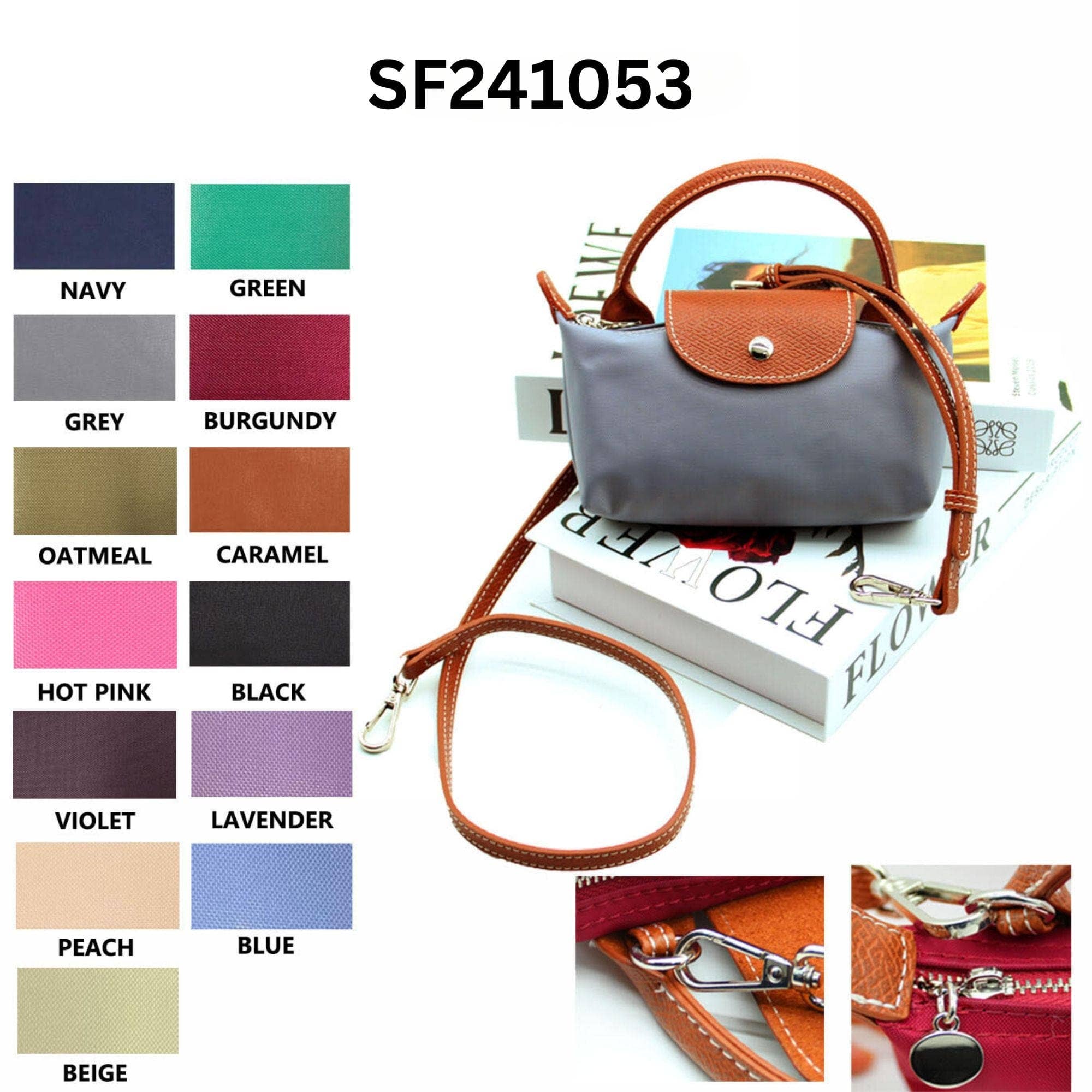 MiMi Wholesale - Wholesale Crossbody Bag - Women's - SF241053 Nylon Mini Crossbody Bag10