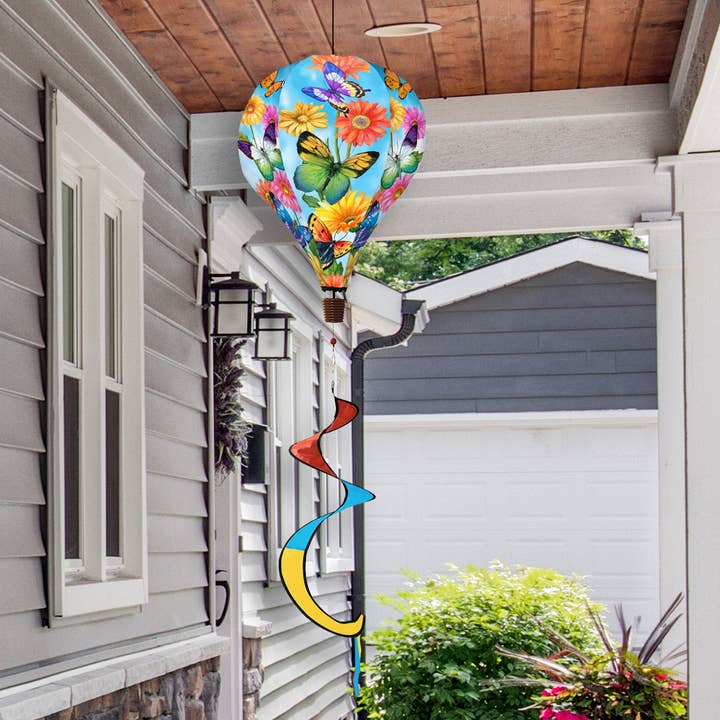 Briarwood Lane - Wholesale Wind Spinner - Fluttering Butterflies Hot Air Balloon Wind Twister