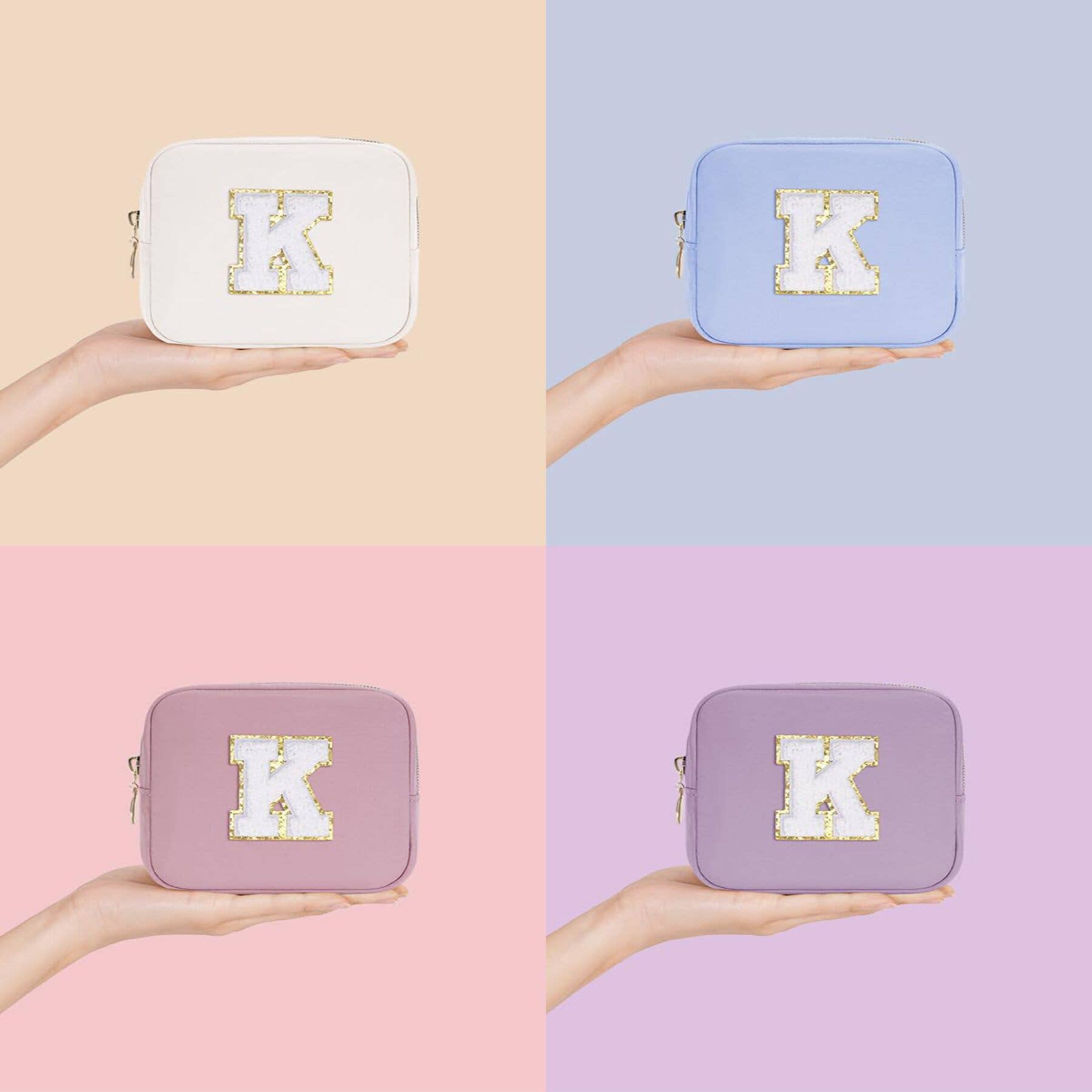 wandf – Großhandel Schmink-/Kosmetiktasche – Personalisierte Monogramm-Tasche Mini Initialen Schminktasche79