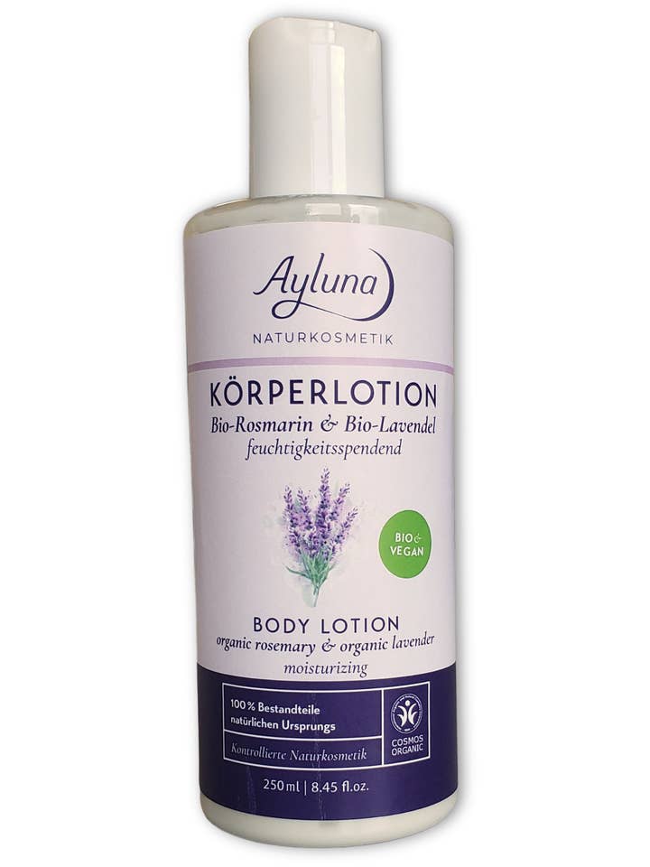 Körperlotion Bio-Rosmarin & Bio-Lavendel für den Großhandel von Ayluna Naturkosmetik GmbH