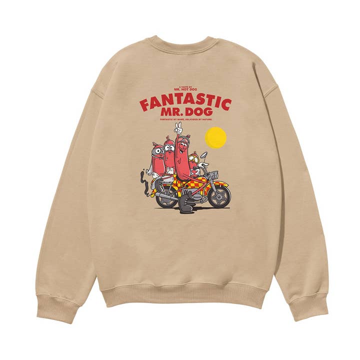Fantastic Mr. Dog Heavyweight Organic Sweatshirt Sand for wholesale by Weekend Concept