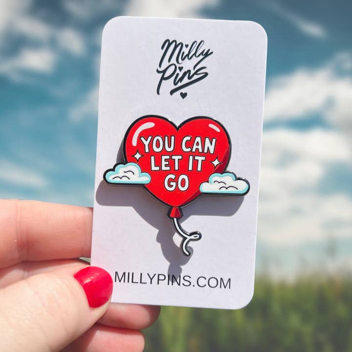 “You Can Let It Go” Matilda (Harry) Heart Balloon Enamel Pin for wholesale by Millypins