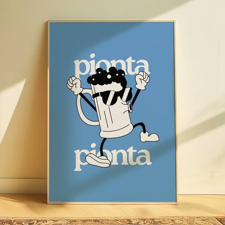 Pionta Blue Print for wholesale by As Gaeilge
