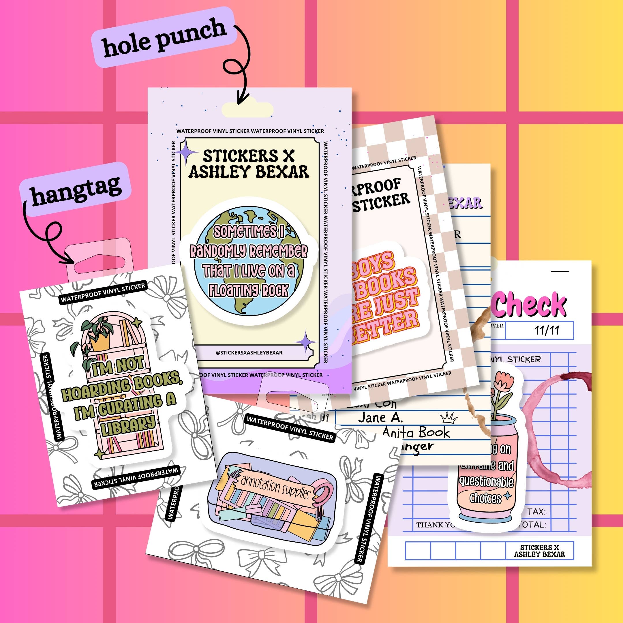 Stickers+ X Ashley Bexar - Wholesale Sticker - Frog Cry Relatable Mental Health Waterproof Vinyl Sticker8