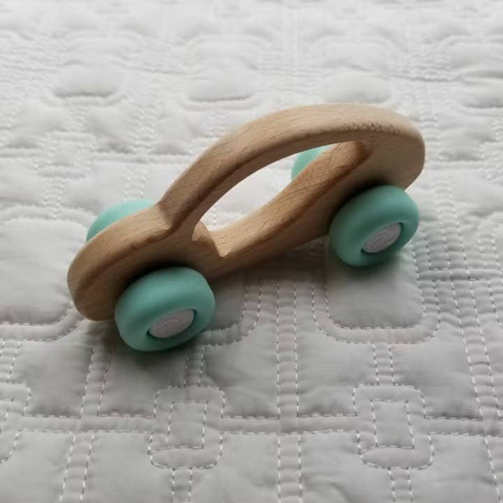 D & C TOYS - Wholesale Teether (Not Clip-On) - Baby - Silicone and Beech Wood Car Teether Toy5