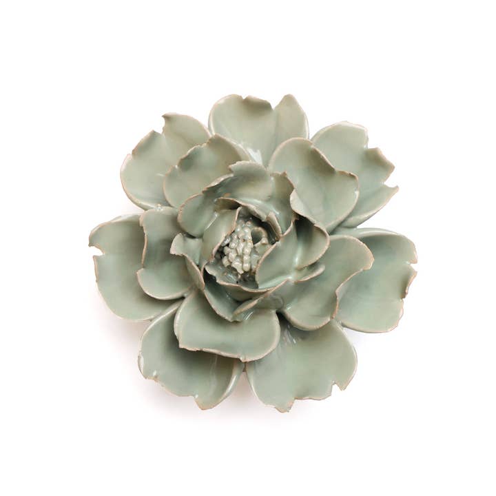 English Garden Ceramic Flower Wall Art Yellow Rose Green Rose for wholesale on Faire