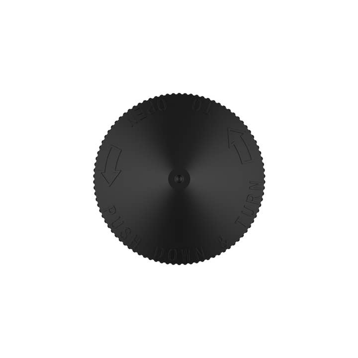 Copackr - Wholesale Travel Container - Chubby Gorilla - 120ML Unicorn Bottle - Transparent Black Bottle / Black Cap - V36