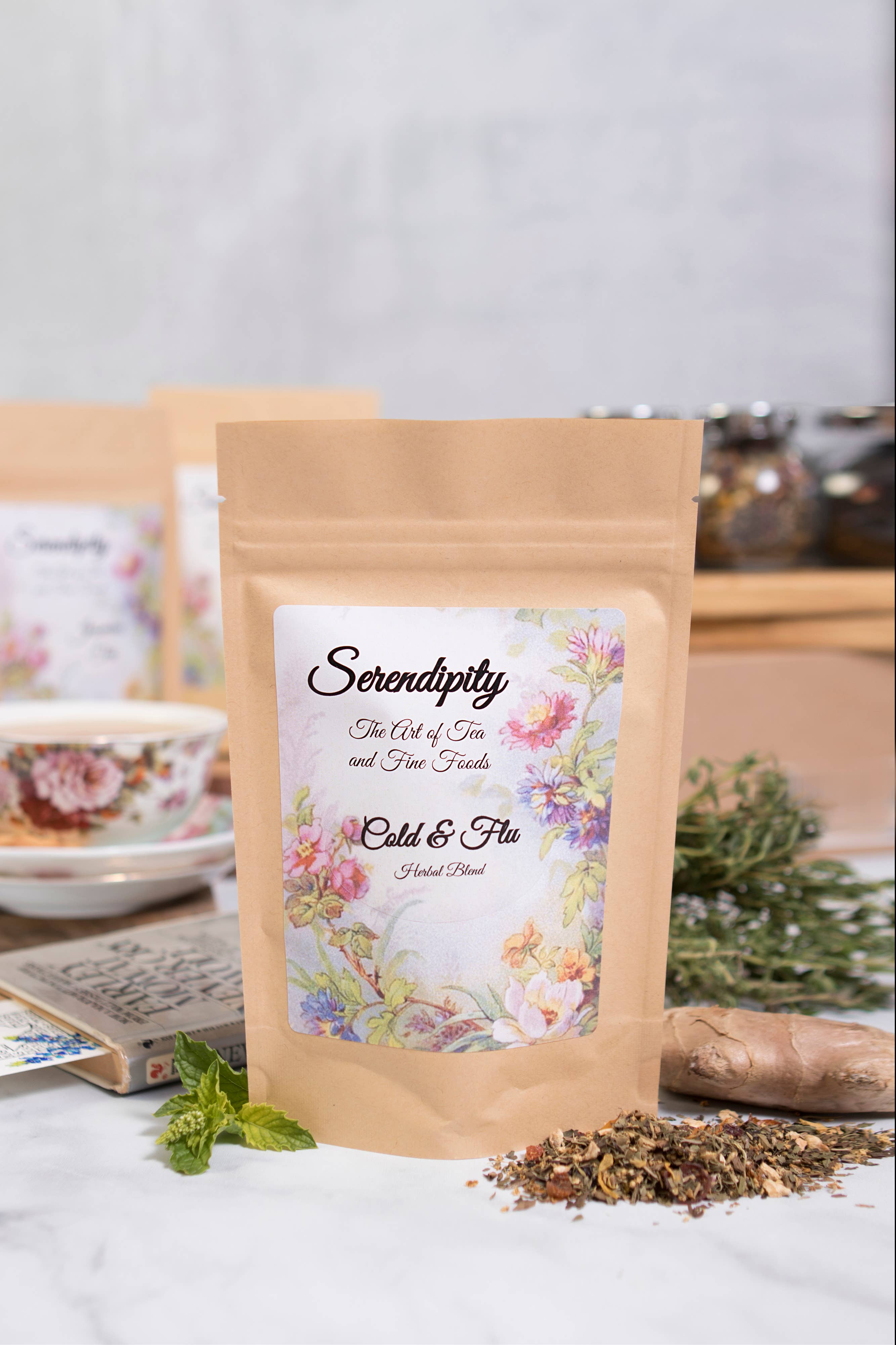Cold & Flu (Herbal Blend - No Caffeine) for wholesale by Serendipity: The Art of Tea and Fine Foods, LLC