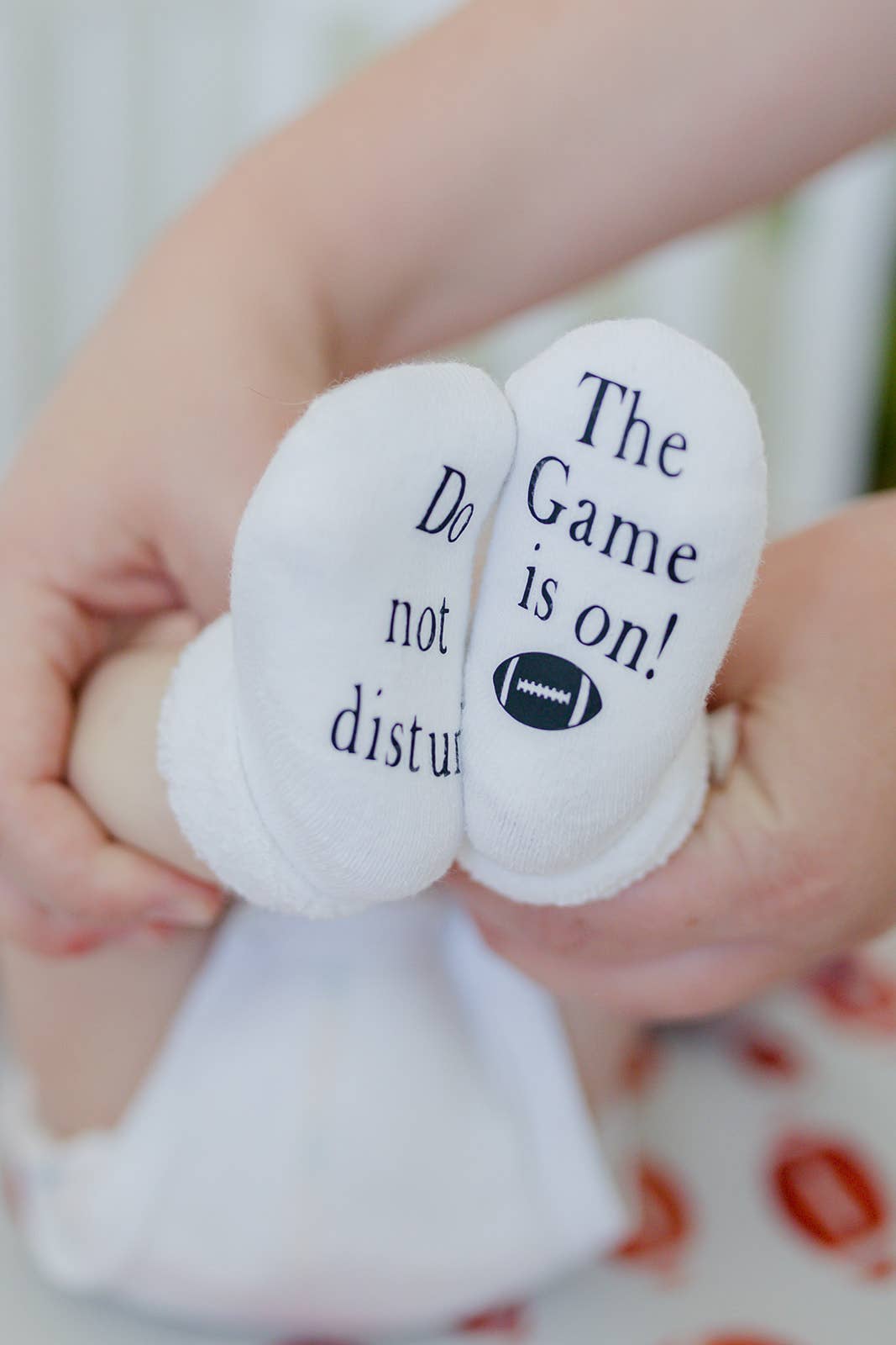 Dorothy’s Reason - Wholesale Socks - Baby - Do Not Disturb The Game is on Football Baby Socks | Sports2