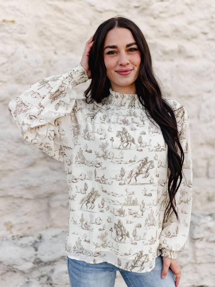 TH1900 S125 CACTUS ET COWBOYS (1 Pièce) pour la vente par Turquoise Haven