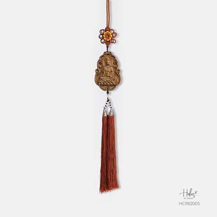 Hebes Agarwood Car Rearview Mirror Charm, Feng Shui Pendant for wholesale by Hebes by Chloe