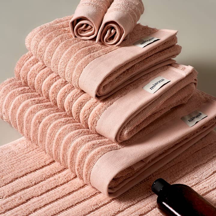Misona - Wholesale Towel Set - Ribbed Organic Cotton Bath Towels & Face Cloths4