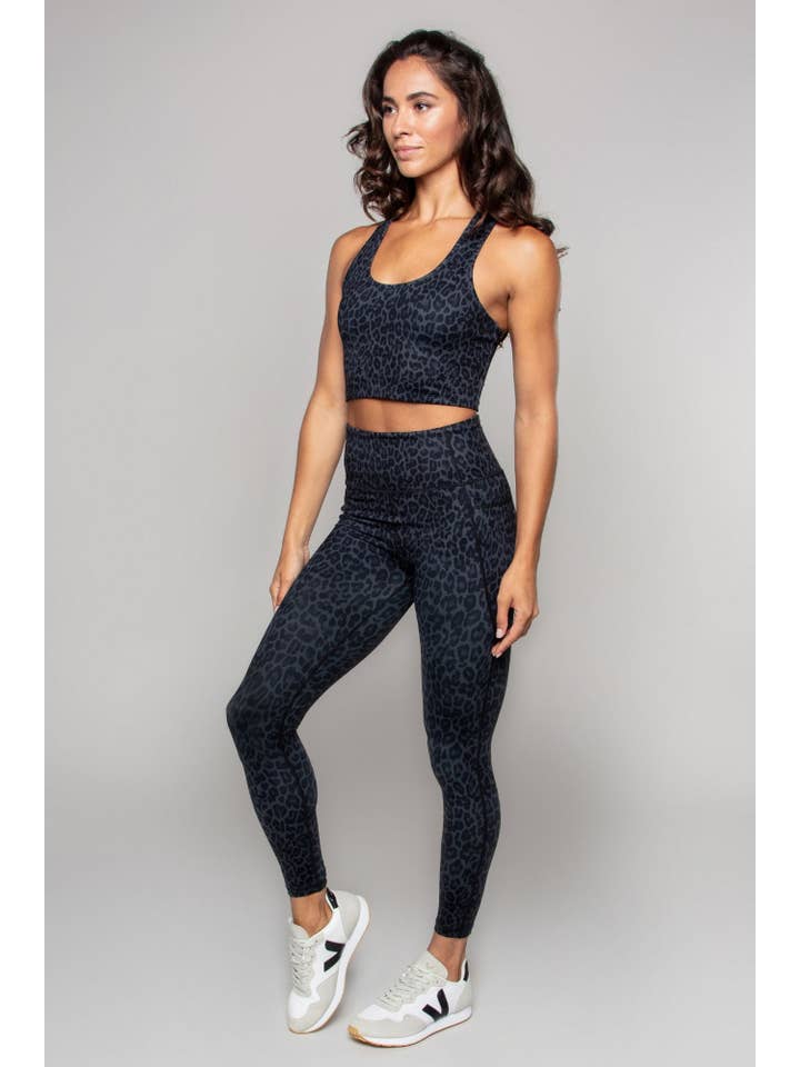 Born Nouli Activewear & Leggings - Wholesale Athletic/Lounge Leggings - Women's - Steel Nala 7/8 Pocket Legging