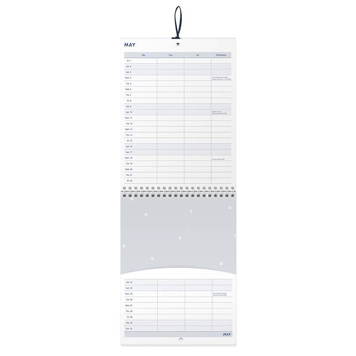 Busy B – wholesale Calendar – 2026 Couples Wall Calendar with Monthly Pockets & Stickers2