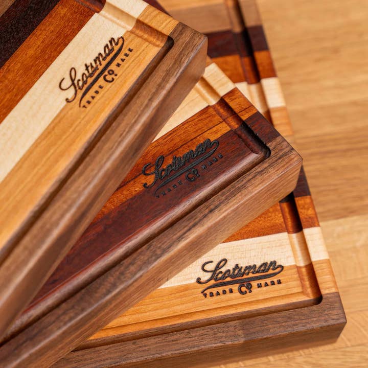 Laurel Mercantile - Wholesale Cutting Board - Striped Butcher Block with Juice Groove11