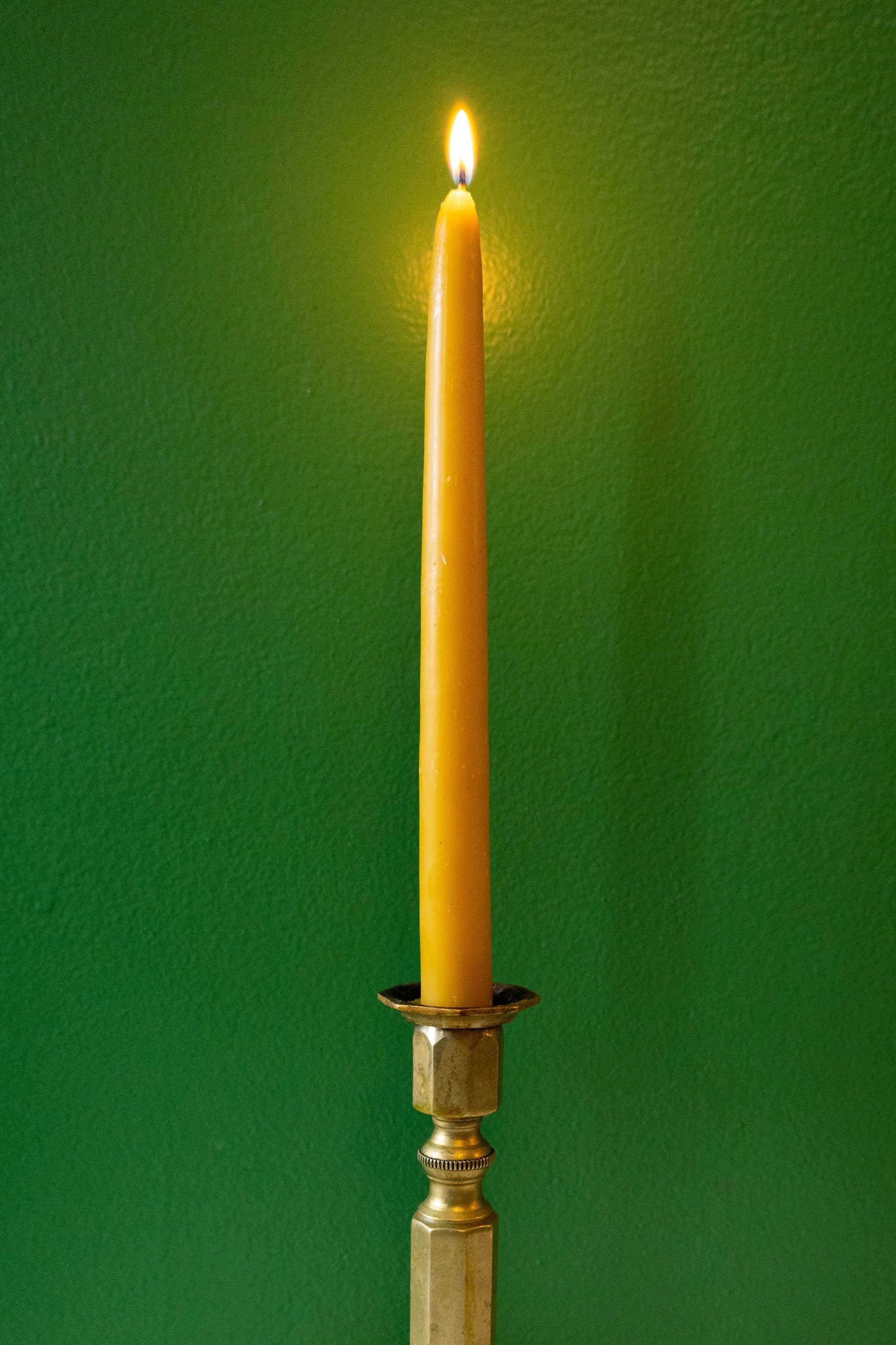 Mile-End Soap & Candle Supply - Vente Bougies/bougeoirs coniques - Paire de bougies coniques en cire d'abeille - 12 pouces ou 9 pouces4