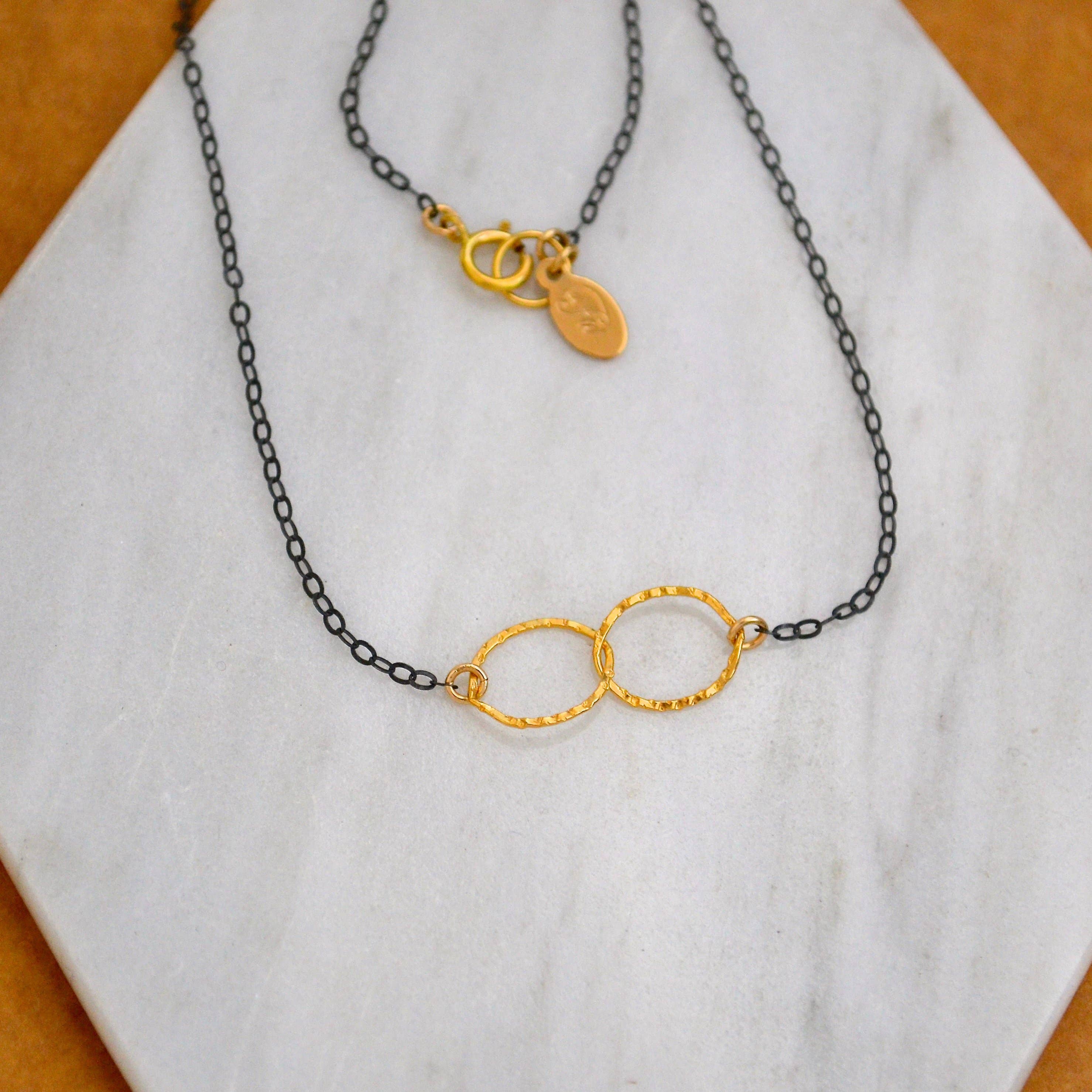 Foamy Wader – Engroshandel Halskæde med vedhæng – Infinity halskæde - forbundet cirkel infinity charme halskæde10