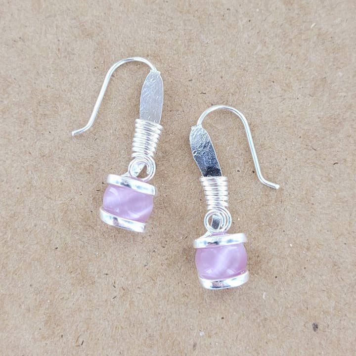 Sadie Green's Jewelry - Wholesale Dangle Earrings - "Cat's Eye" 8mm Parallel Hanging Earring ALP-TG-E2H-SM