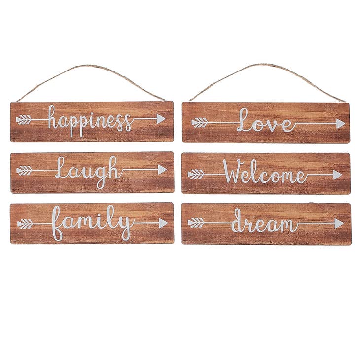 Inspirational Wood Plaques Arrow English Asstd for wholesale by IH Casa Decor