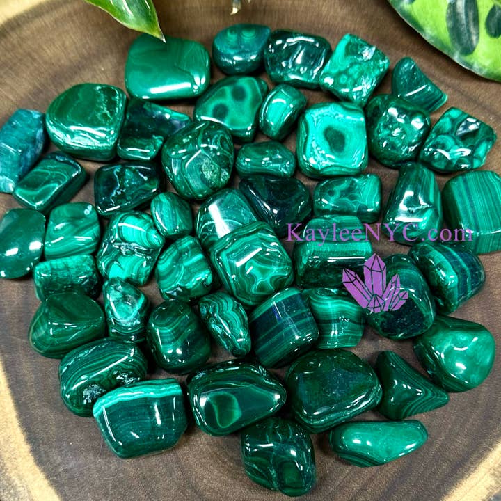 KayleeNYC - Wholesale Spiritual Stone/Crystal - 2 Lbs Natural Malachite Tumble Crystal Healing2