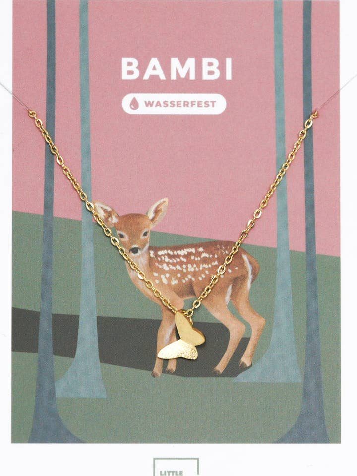 Collana BAMBI | Gioielli in acciaio inossidabile in oro e argento per la vendita all'ingrosso da parte di LITTLE JEWELLERY STORIES
