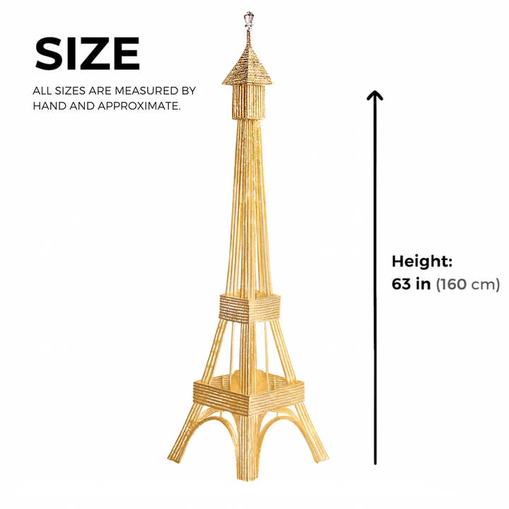 Sona Casa - Wholesale Floor Lamp - Tall Eiffel Tower LED Floor Lamp 63 inch Modern Decorative Paris France Model with Gold Frame & White LED Ambient, Home Decor Lighting2