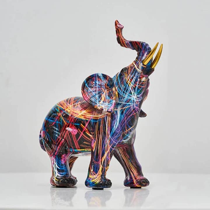 Creative Graffiti Elephant Figurine for wholesale by Moderny