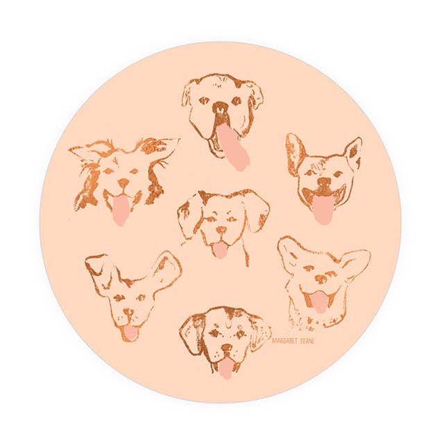 Dog Kisses Seedlings Coaster for wholesale by Seedlings