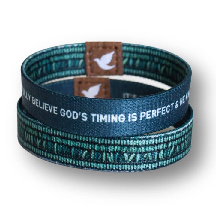 Trust God's Timing Womens TruthBand for wholesale by Pink Salt Riot