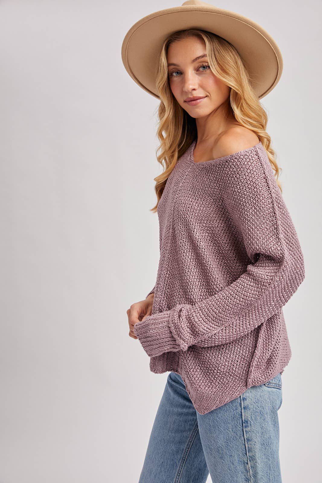 Bluivy - Wholesale Knit Sweater - Women's - REVERSE SEAM LOOSE FIT SWEATER41