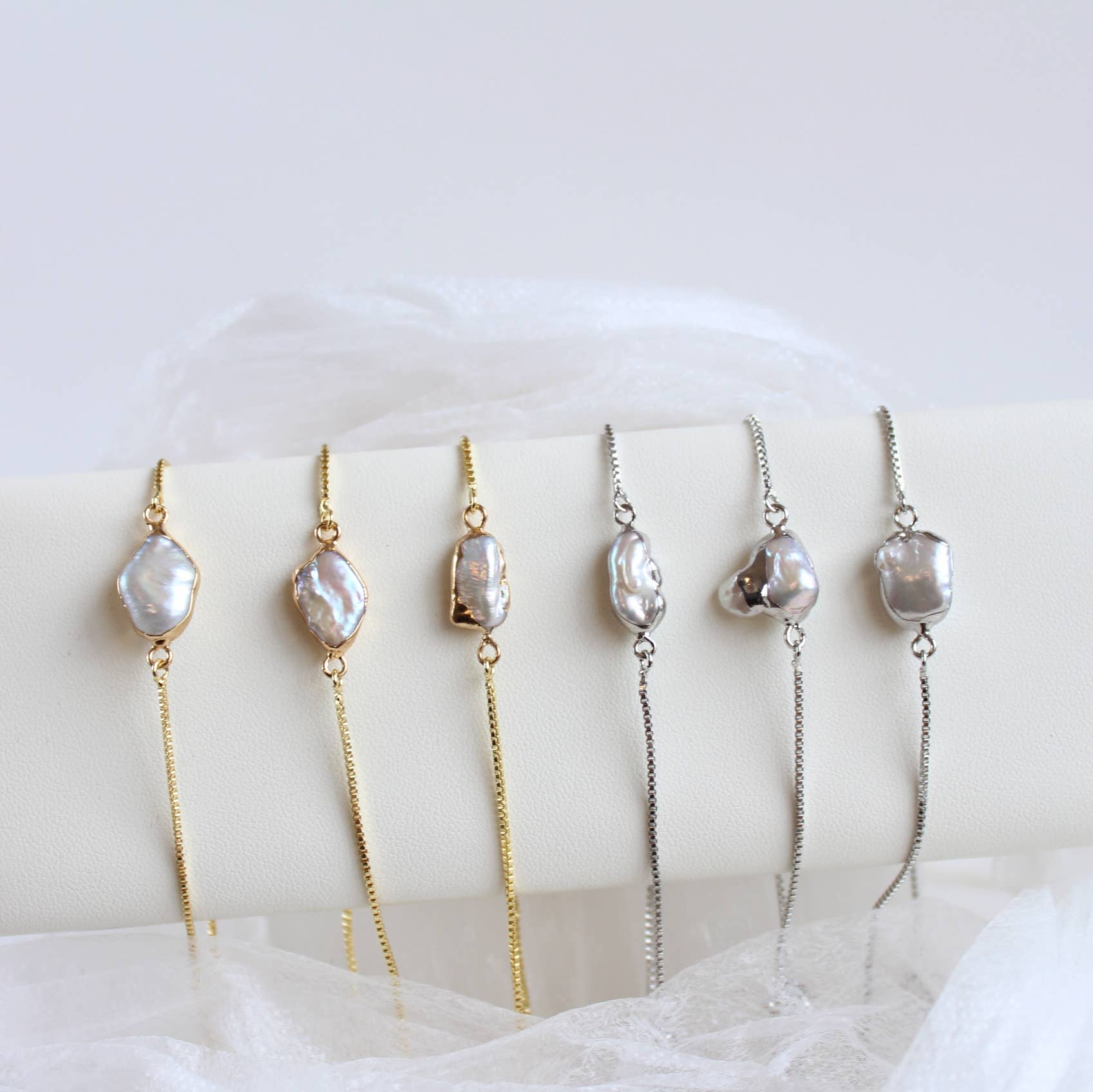 iBijoux - Venta al por mayor Pulseras de abalorios/colgantes - Pulsera de Perlas Biwa Morph (1B01Biwa)3