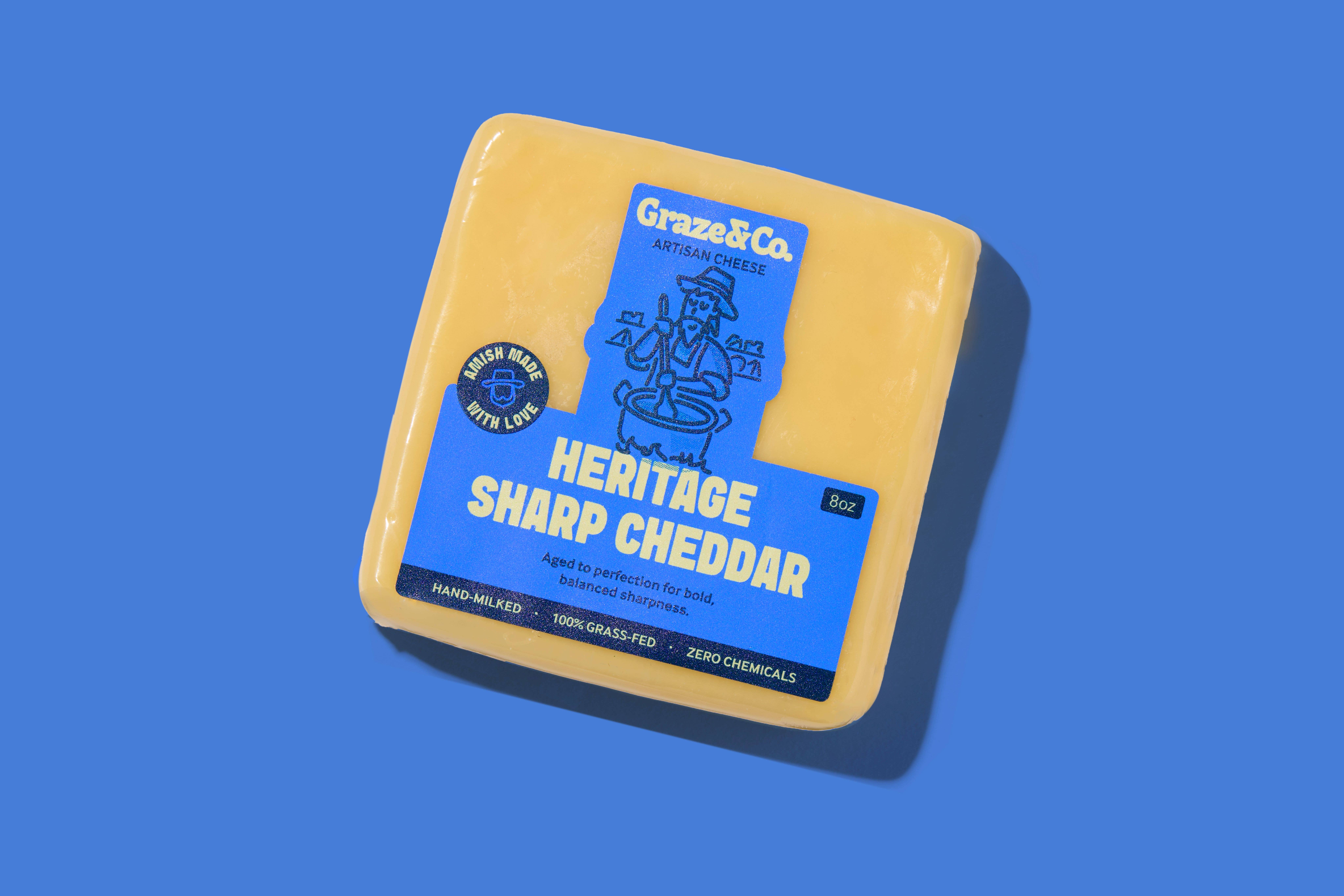 Graze & Co. – Queijo por atacado – Queijo Cheddar Forte Heritage - 227 g (8 oz)1