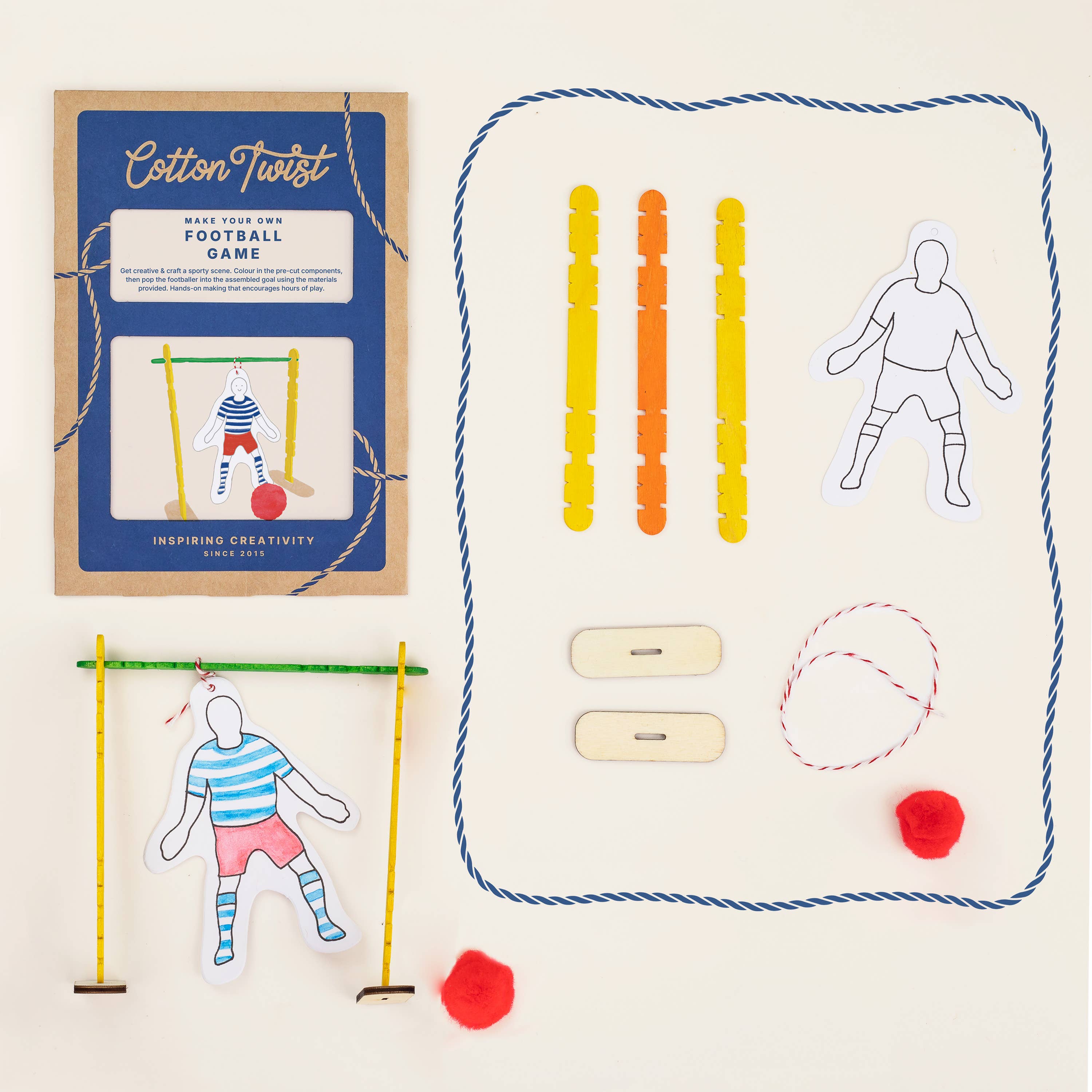 Cotton Twist (USA DUTIES PAID) – wholesale DIY craft kit – Child – Make Your Own Football Game Kit3