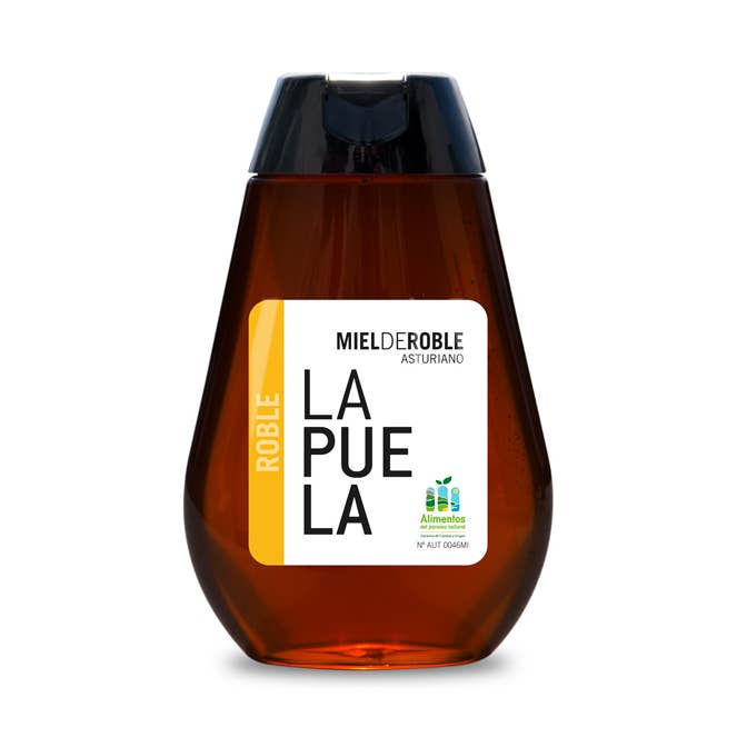 Oak Honey Dispenser - 350g. for wholesale by Miel La Puela