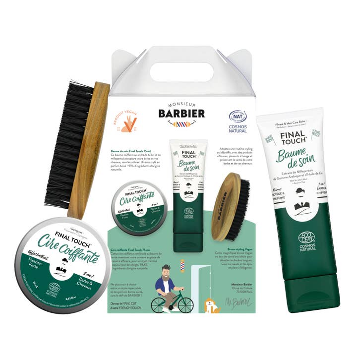 Monsieur BARBIER - Vente Assortiment/coffret de soins capillaires - Homme - THE PERFECT STYLE BOX - Kit de coiffure pour barbe et cheveux