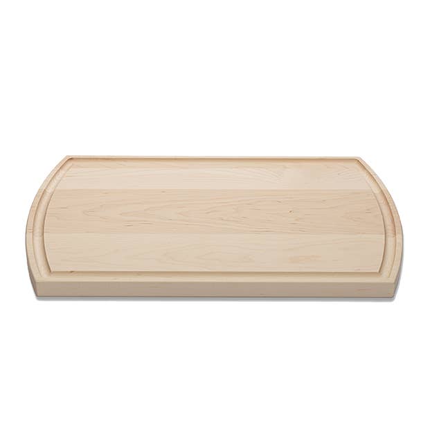 Maple - RO16 - Grande planche à découper cintrée avec rainure à jus 16 « x10" x3/4" pour la vente par Wood Hill Boards Inc