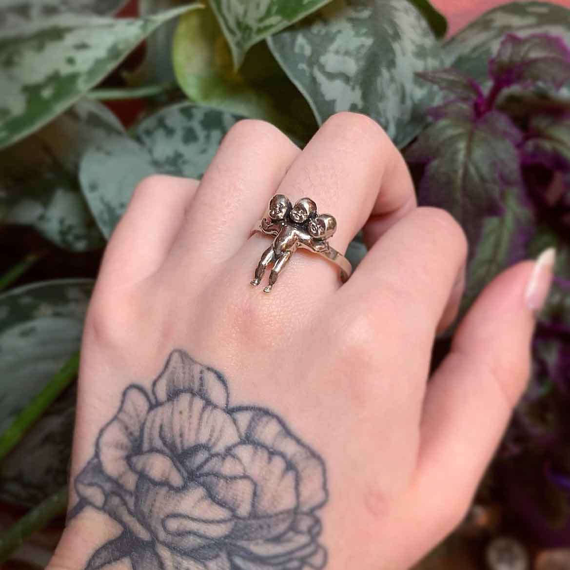 Anomaly Jewelry - Wholesale Cocktail/Statement Ring - Three Headed Baby Ring8